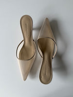 Real leather mesh butter mule