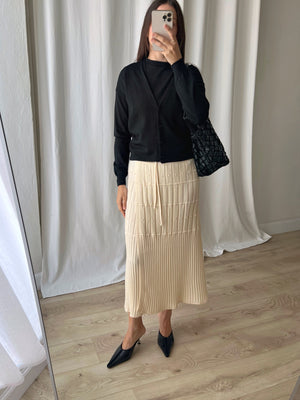 Made in Italy pure wool cream skirt