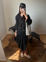 Viscose & silk pareo - Nero