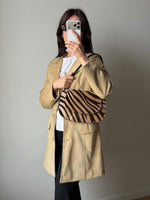 Real leather zebra bag