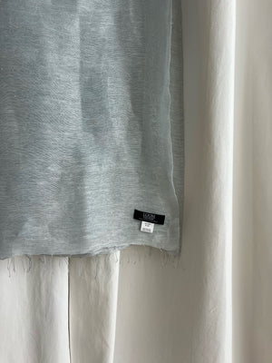 Linen & silk pareo - Dust blu