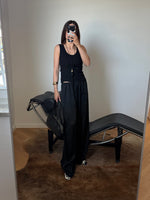 Silk & viscose liquid pants - Black
