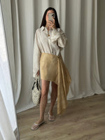 Cotton & silk pareo - Golden beige