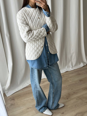 Made in France white quilted jacket
