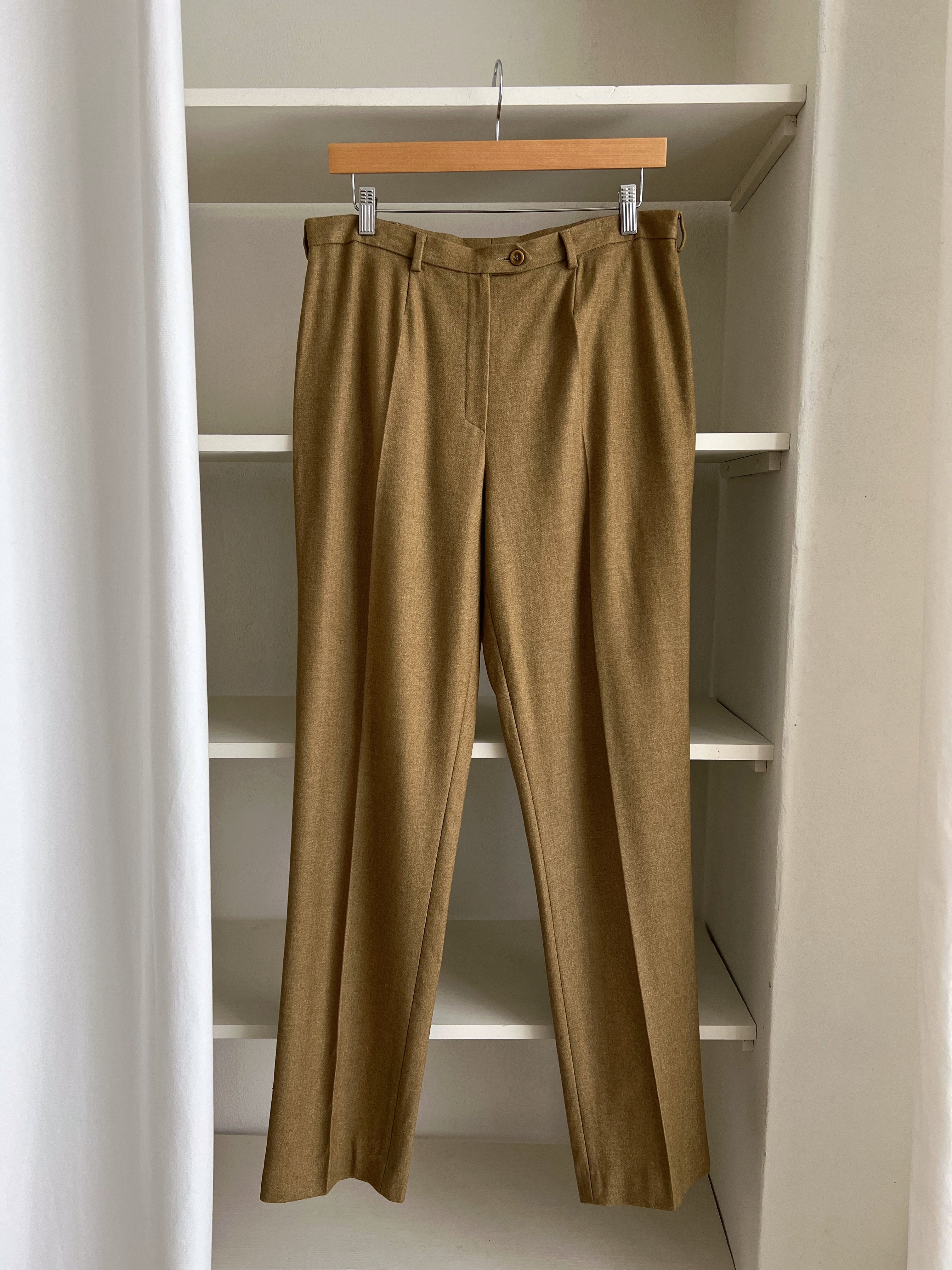 Made in Italy wool blend camel pants