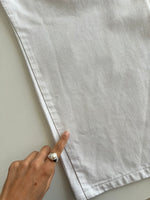 100% Cotton cargo white pants