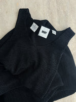 DKNY knitted long black dress