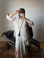 100% Linen shirt - Sabbia
