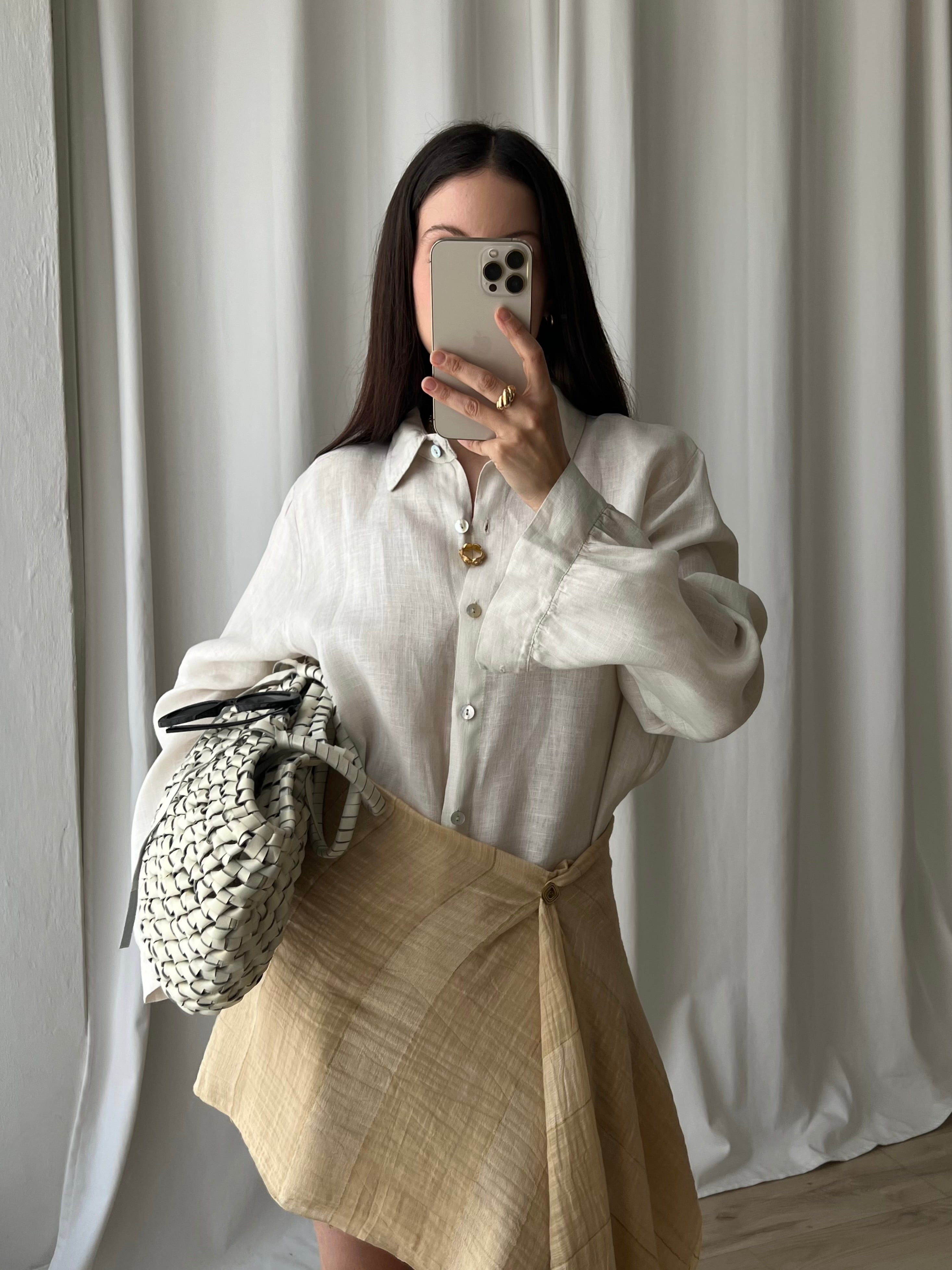 100% Linen comfy shirt - Beige