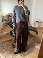Pure viscose tailored pants - Coffee