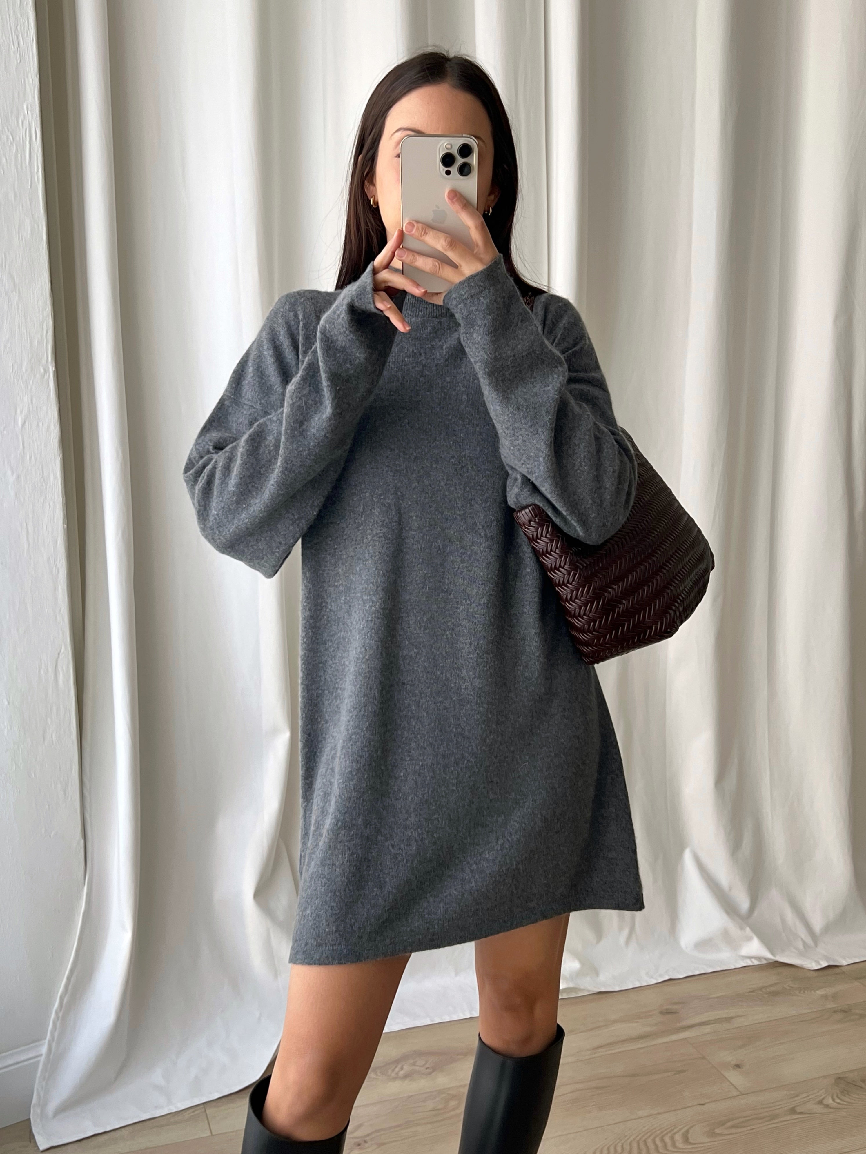 100% cashmere mini dress