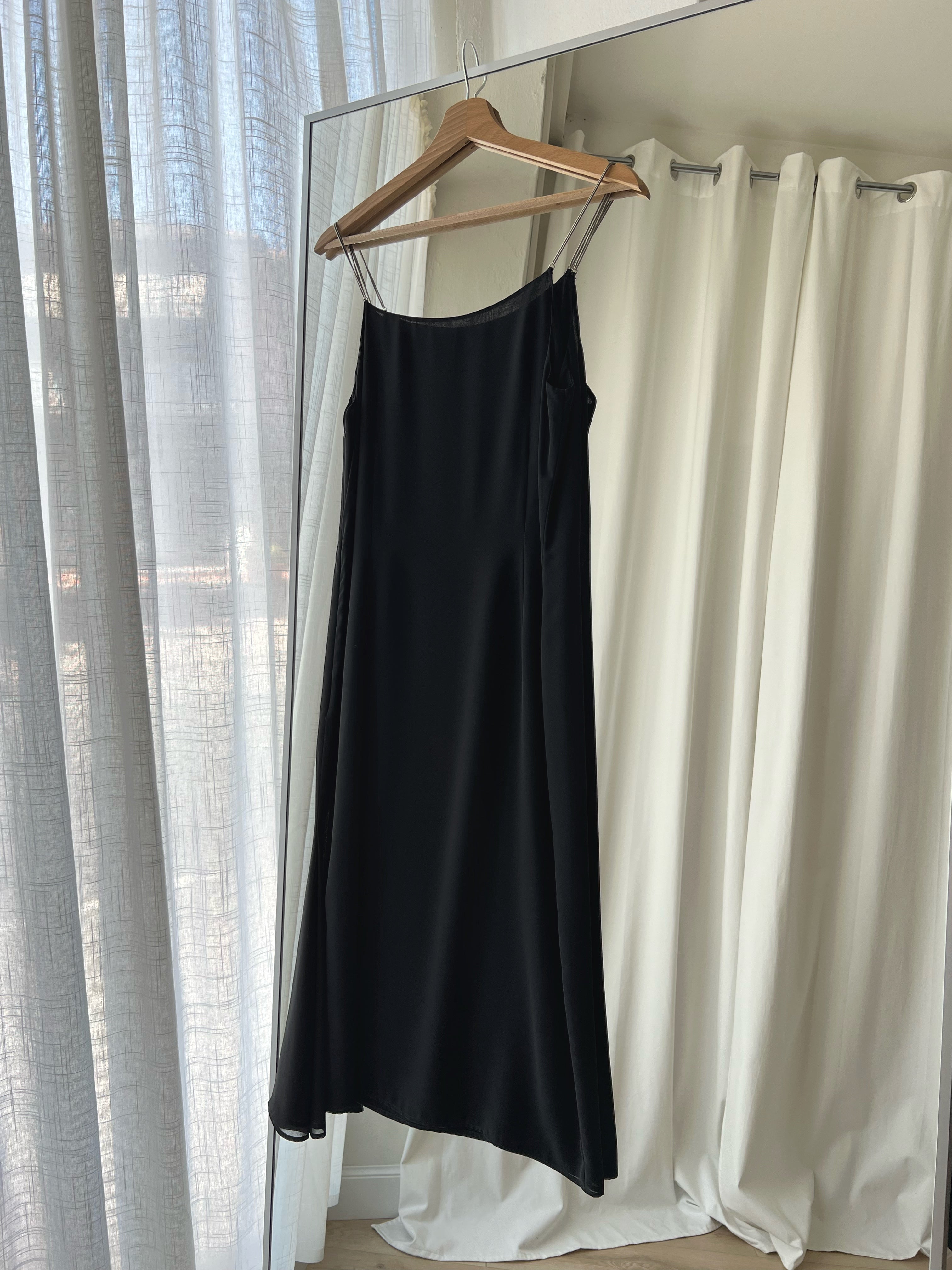 Made in Italy asymmetrical slip dress