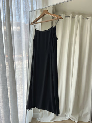 Made in Italy asymmetrical slip dress