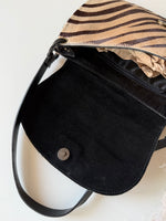 Real leather zebra bag