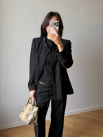 Giorgio Armani pure lightweight wool black jacket