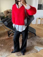 80% kid mohair soft pull - Chili