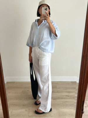 Tommy Hilfiger 100% linen white pants