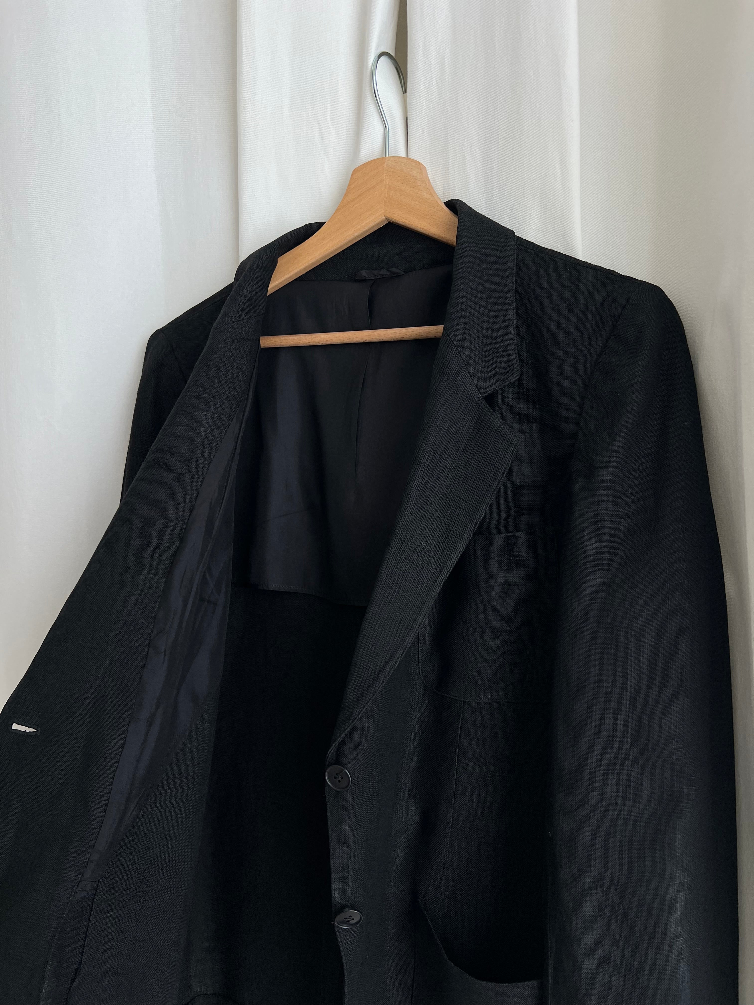 Pure linen black blazer