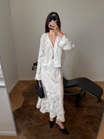 Oriental liquid top - White