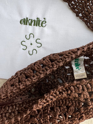 Aknitè x Sillabe Studio - Moon bag choco