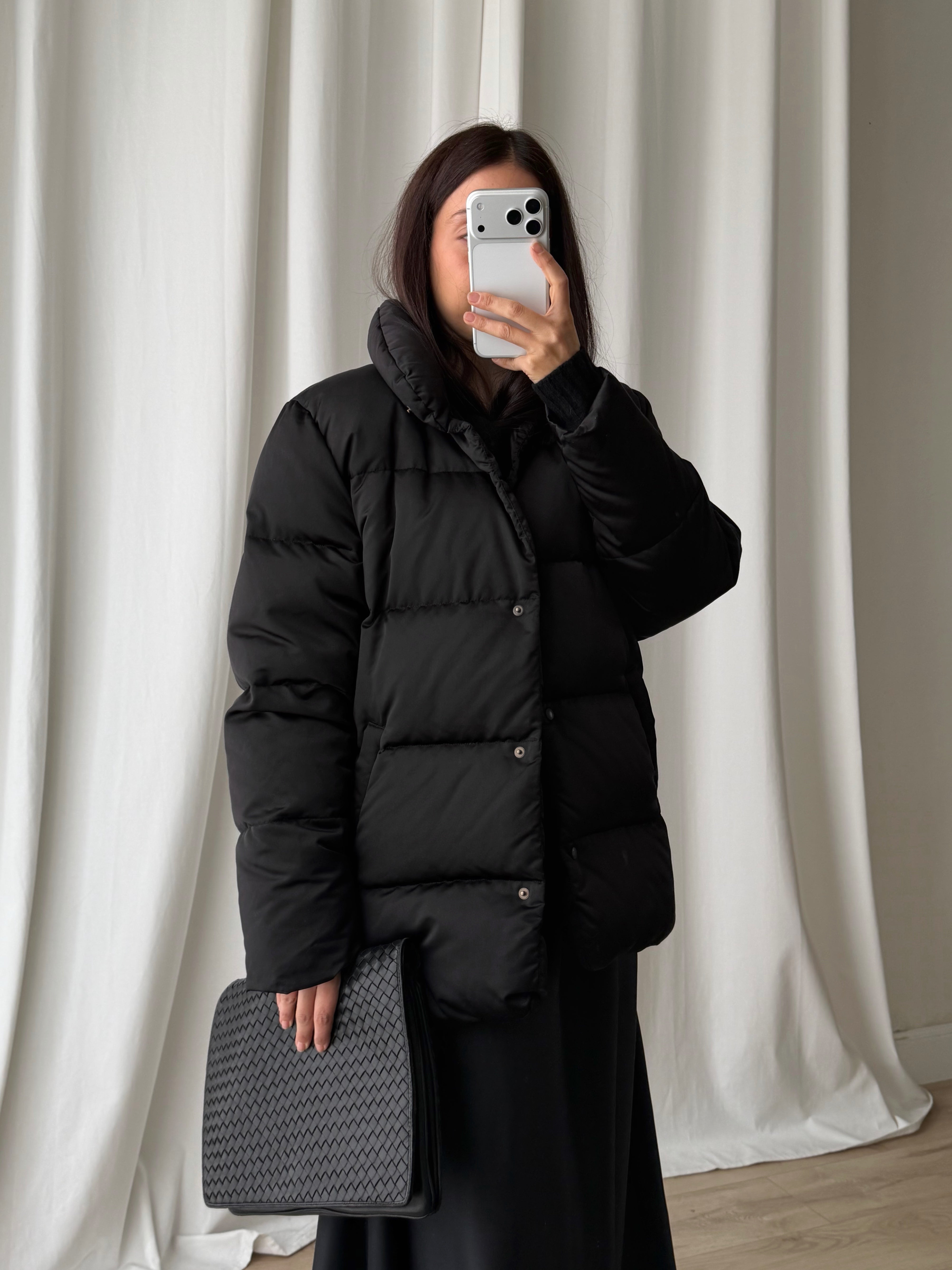 Moncler black down jacket