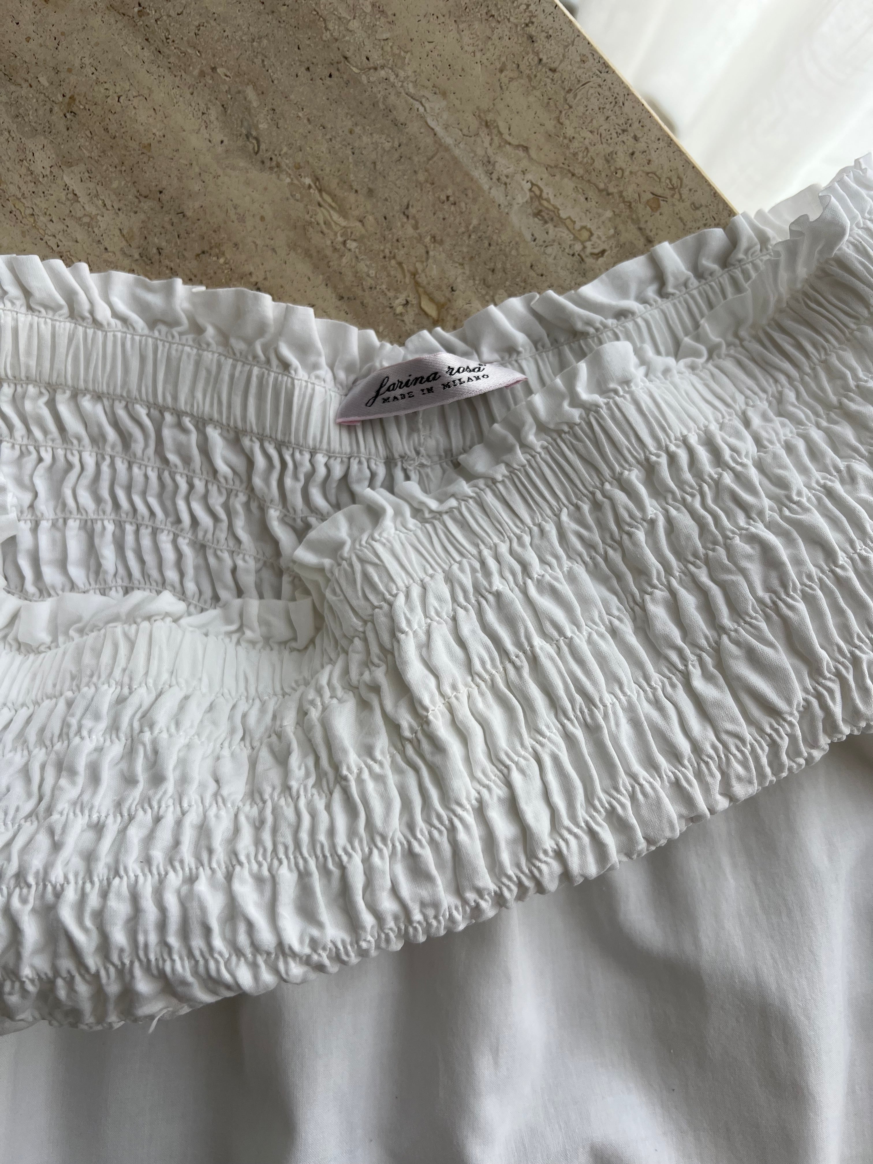 Farina Rosa pure cotton white skirt