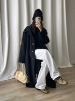 Tailored wool and cashmere long coat