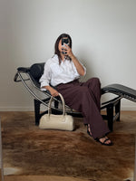 Tailored 100% linen pants - Cacao