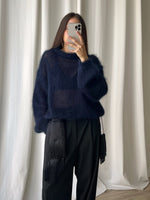 80% kid mohair soft pull - Mirtillo