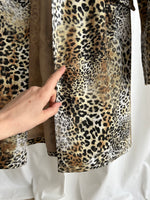 Leopard blazer/trench