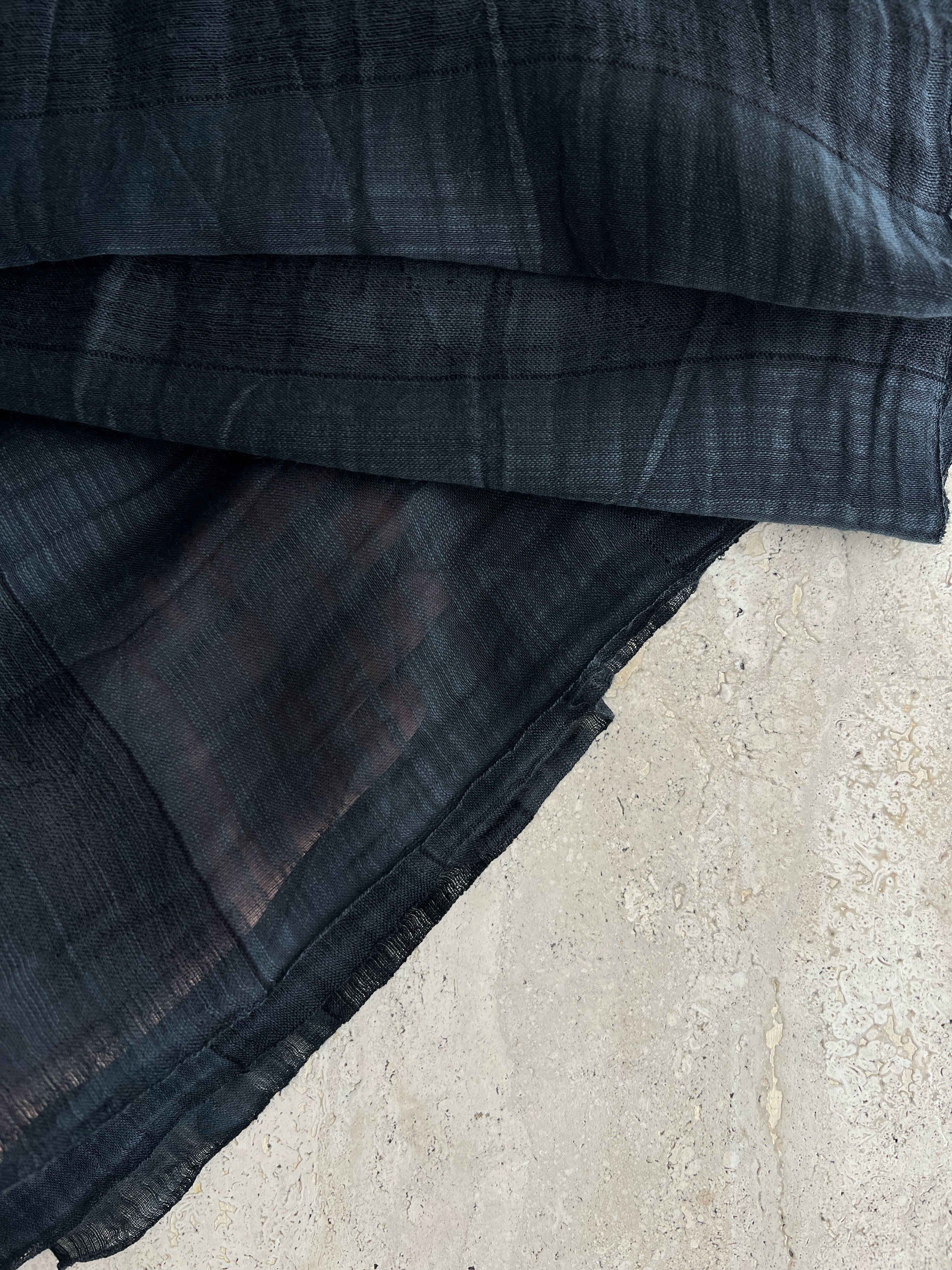 Cotton & silk pareo - Black
