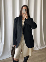 Made in Italy pure lightweight wool black blazer