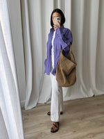 100% Suede leather shoulder bag