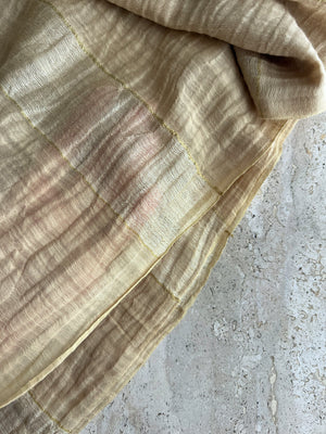 Cotton & silk pareo - Golden beige