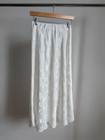 Oriental liquid midi skirt - White