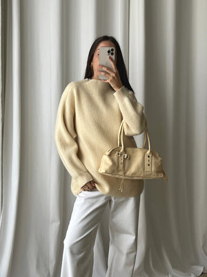 Wool and cashmere cream pull