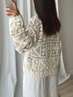 Crochet beige cardigan