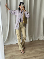 Viscose blend beige pants