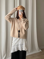 100% merino wool soft pull - Mandorla