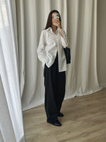 Pure cotton golden buttons white shirt