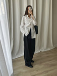 Pure cotton golden buttons white shirt