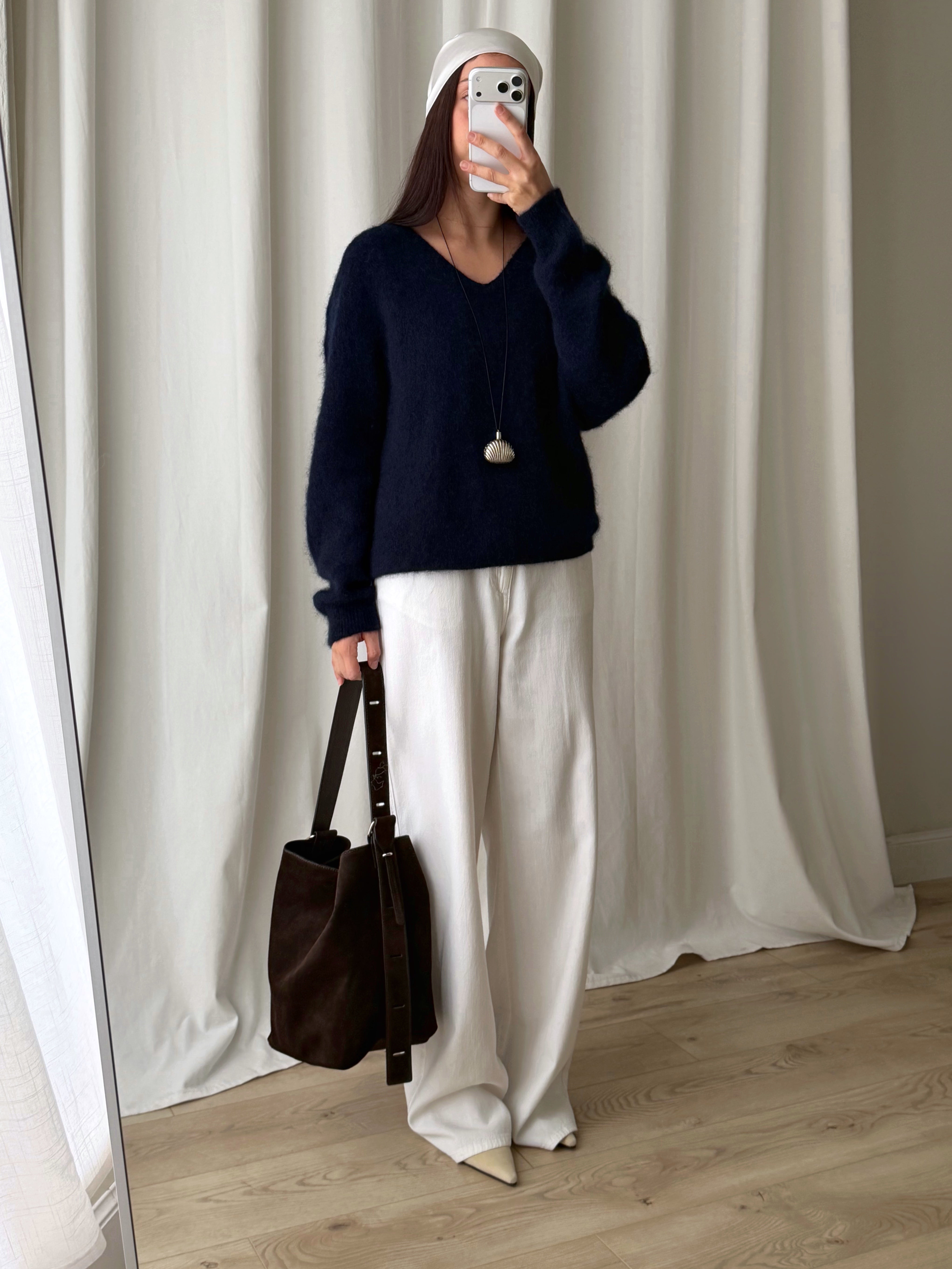 Kid mohair and wool soft pull - Mirtillo