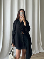 100% Linen comfy shirt - Black