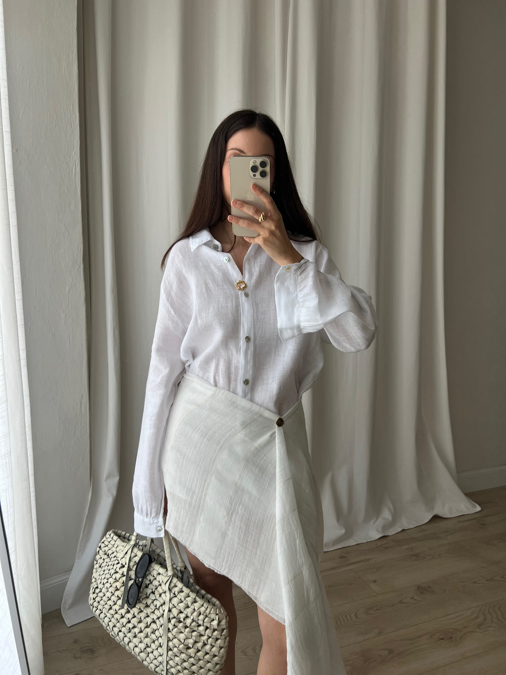 100% Linen comfy shirt - White