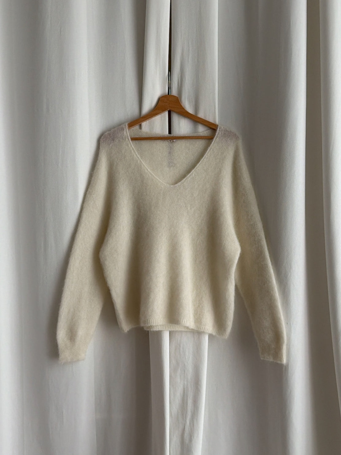 Kid mohair and wool soft pull - Latte