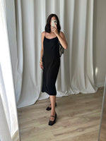 Made in Italy asymmetrical slip dress