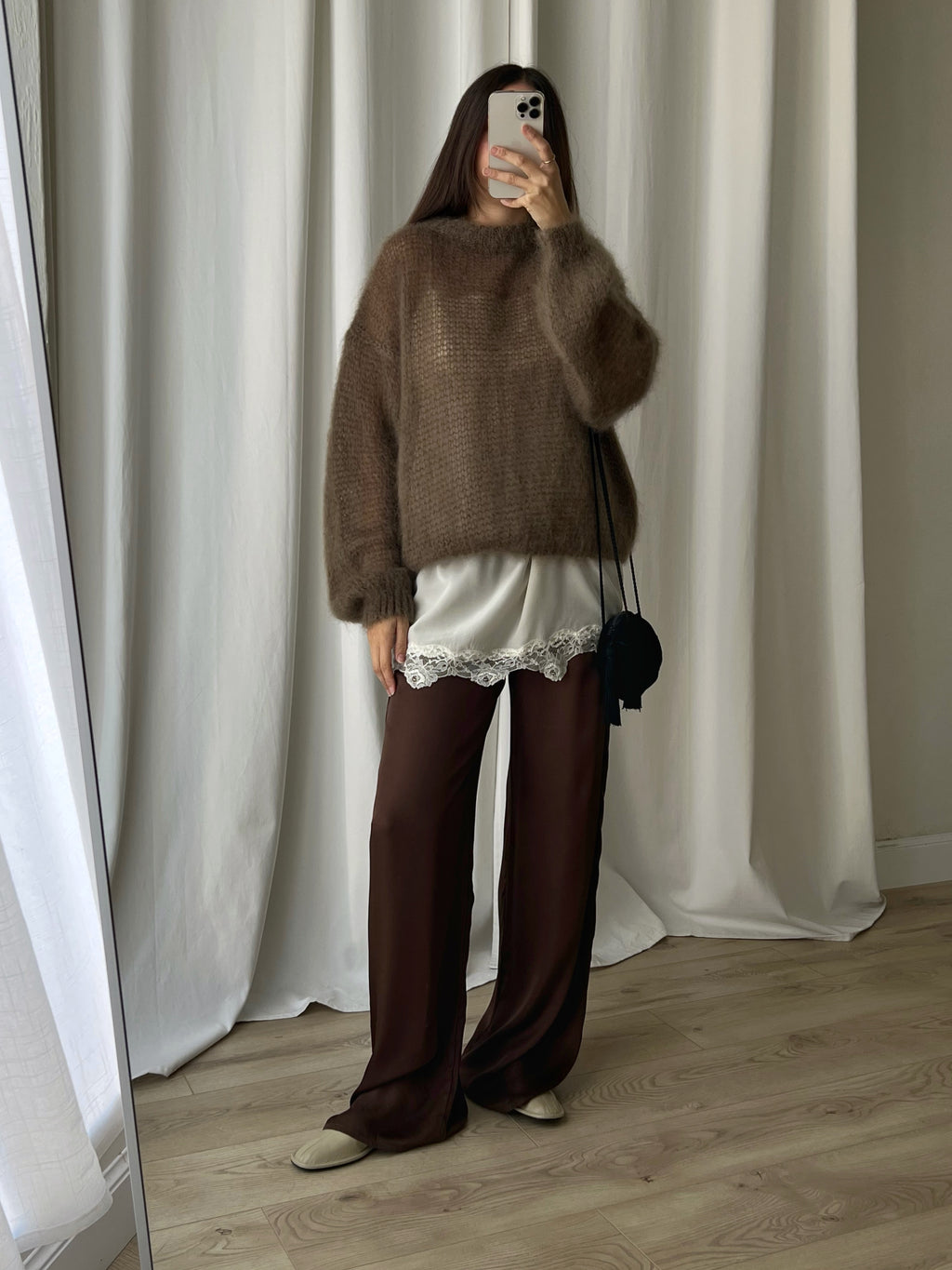 80% kid mohair soft pull - Moka