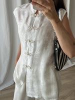 Pure silk oriental white shirt