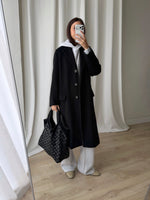 Marella wool and angora black coat
