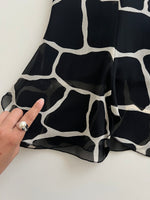 100% silk animalier skirt